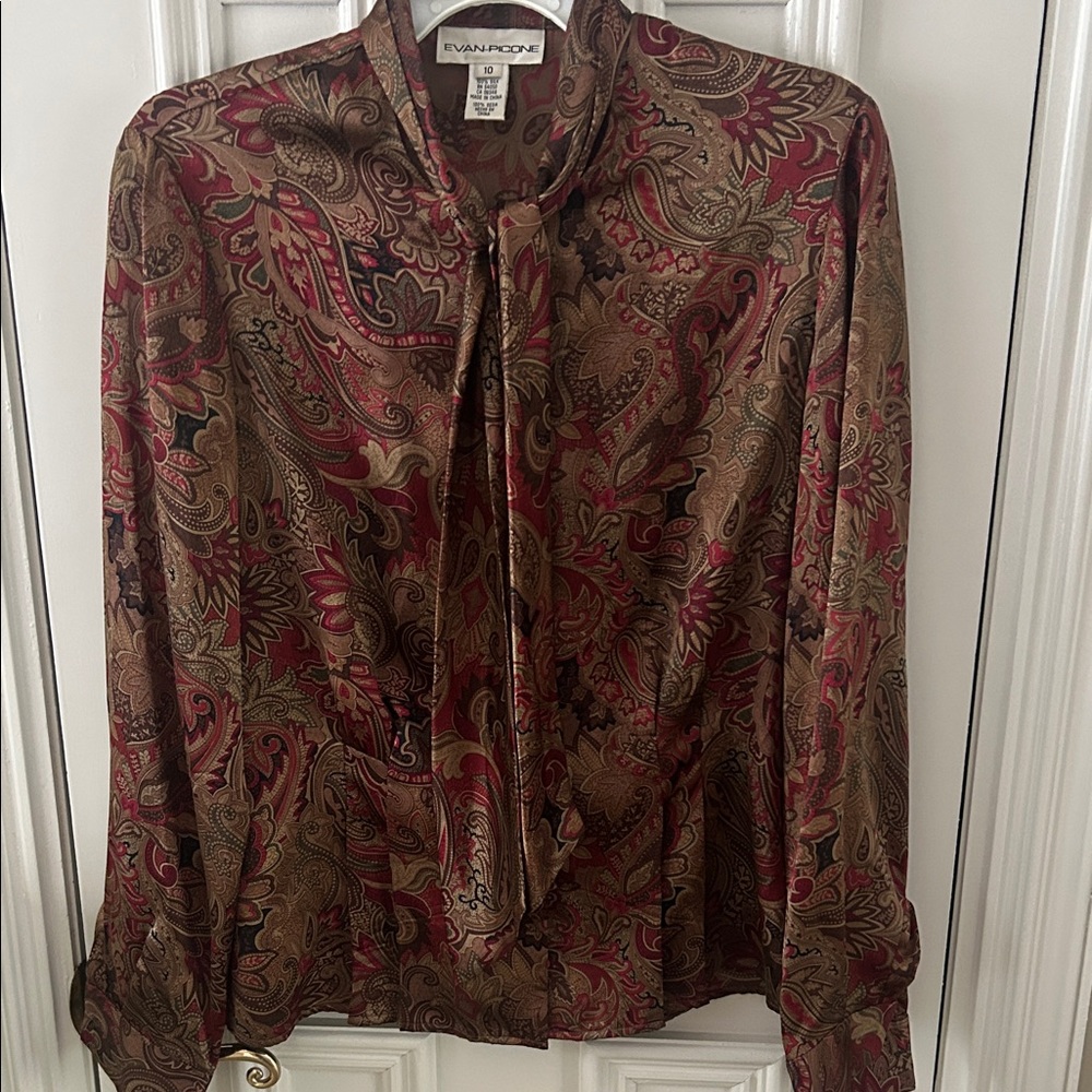 Evan Picone Vintage Paisley Blouse